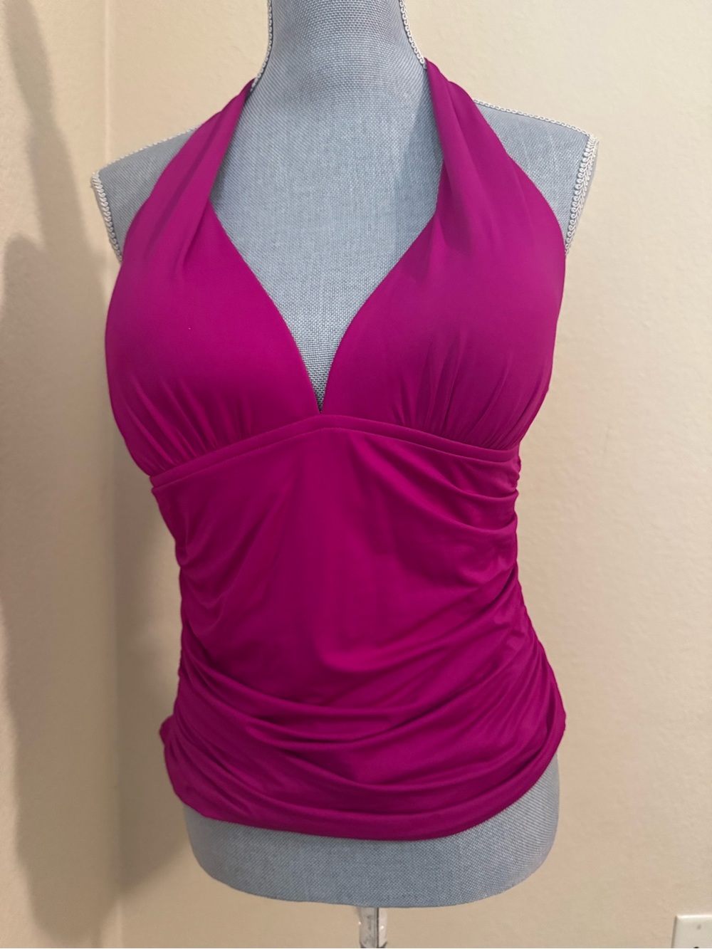 La Blanca Fuchsia Halter Swim Top